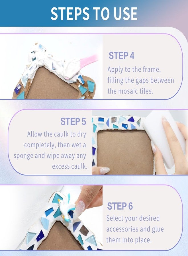 Adboros 4 PCS Mosaic Photo Frame Craft Kit, DIY Arts & Crafts for Kids Frame Kit, Great Birthday Gifts for 5-12 Year Old Holiday Christmas Gift Arts and Crafts Gifts - Image 4